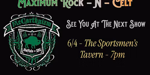 June 4th at The Sportsmen\u2019s Tavern!