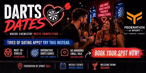 Darts Dates  | Hull\u2019s Most Fun Singles Night at Federation of Sport
