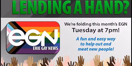 Erie Gay News folding\/distribution work party