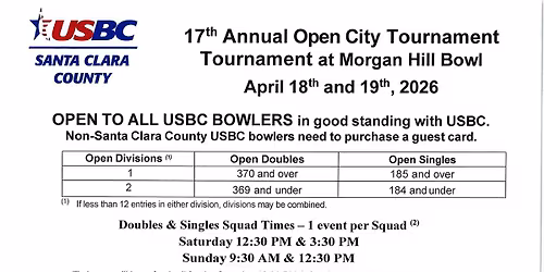 17th Annual OPEN City Tournament
