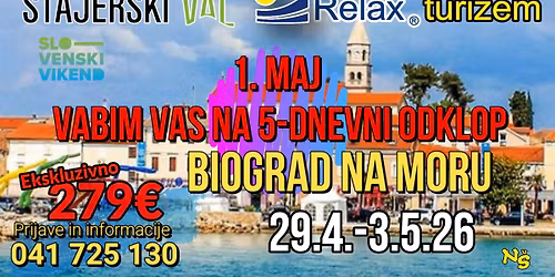 \u2764\ufe0fSLOVENSKI VIKEND V BIOGRADU NA MORU\u2764\ufe0f29.4.-3.5.26\u2764\ufe0f