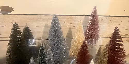 Votive and Trees Decor