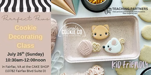 Purrfect Paws Kids Cookie Decorating Class | Fairfax, VA