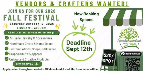 Pilgrim Fall Festival Registration Deadline