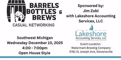 Barrels Bottles & Brews - SWMI In Person networking event December 2025