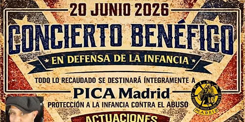 Concierto ben\u00e9fico PICA Madrid(Protecci\u00f3n de la infancia contra el abuso)