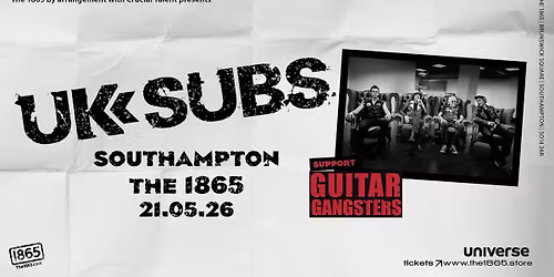UK Subs + Guitar Gangsters LIVE at The 1865