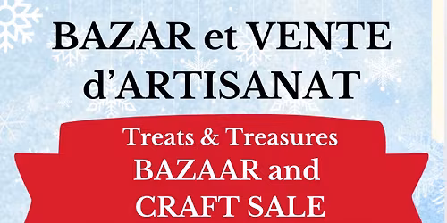 Bazar et vente d\u2019artisanat | Treats & Treasures | Bazaar & Craft Sale