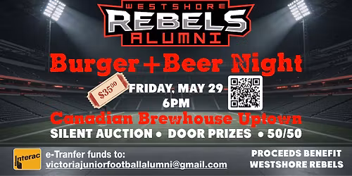 Rebels Alumni Burger & Beer Night