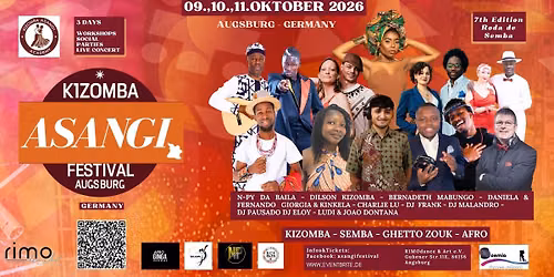 ASANGI-KIZOMBA-SEMBA-AFRO FESTIVAL 7TH EDITION ( Official ) — GubenerStr.11 E, 86156 Augsburg, Germany