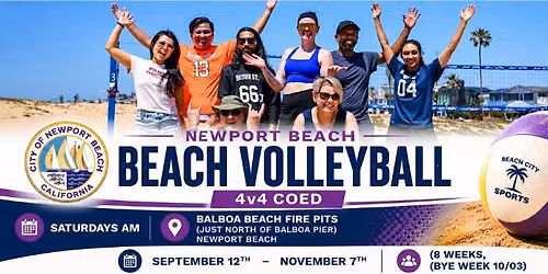 Newport Beach | Saturday Sand Volleyball (4v4 Coed) - Starts Sept 12th