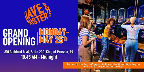 Dave & Buster's Grand Opening in King of Prussia!