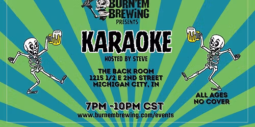 KARAOKE hosted by Steve in The Back Room!