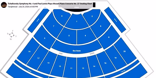 Tchaikovsky Symphony No. 4 and Paul Lewis Plays Mozart Piano Concerto No. 27 at Koussevitzky Music Shed at Tanglewood