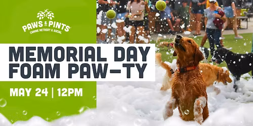 Memorial Day Foam Paw-ty 