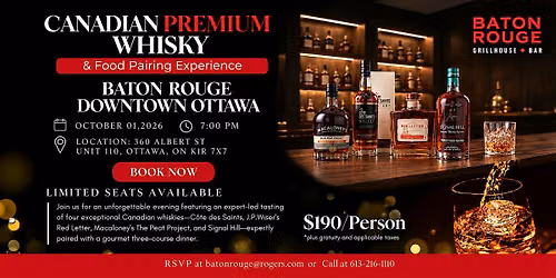 Baton Rouge : Whisky Tasting and Food Pairing