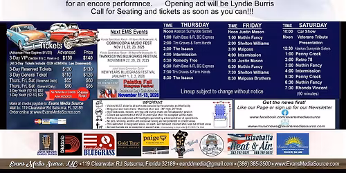 Palatka Fall Bluegrass Festival with Penny Creek 