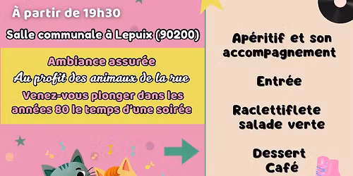 Repas dansant au profit des animaux de la rue \ud83e\ude77\ud83d\udda4
