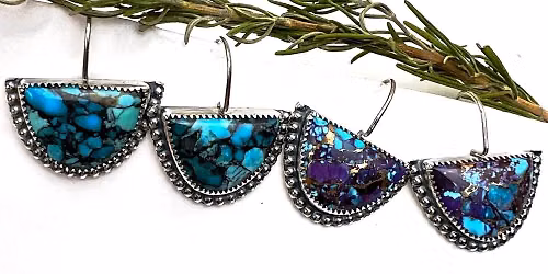 "Make it at Meltdown" Mojave Half Moon Earrings