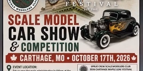 Scale Model Car Show. At the Annual Maple Leaf CarShow