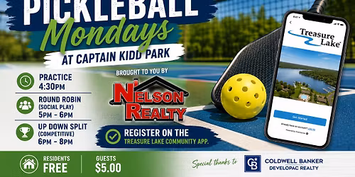 Pickleball Mondays at Treasure Lake Church