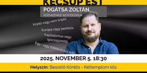 KecsUP Est Pog\u00e1tsa Zolt\u00e1nnal \u2013 Kapitalizmus, igazs\u00e1goss\u00e1g \u00e9s a vil\u00e1g gazdas\u00e1gi er\u0151tere