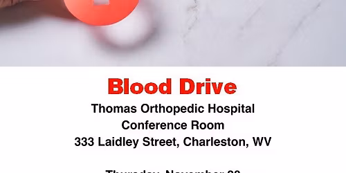 Blood Drive at Thomas Orthopedic Hospital (Saint Francis campus)