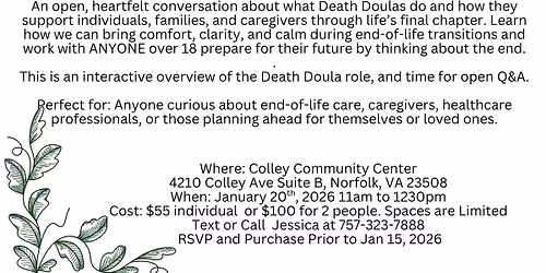 Ask a Death Doula and Overview