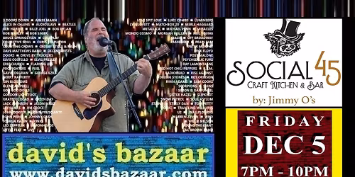 David's Bazaar @ Social 45 Craft Kitchen & Bar by Jimmy O's, Frankfort, IL