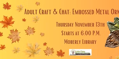 Adult Craft & Chat: Metal Embossed Ornaments