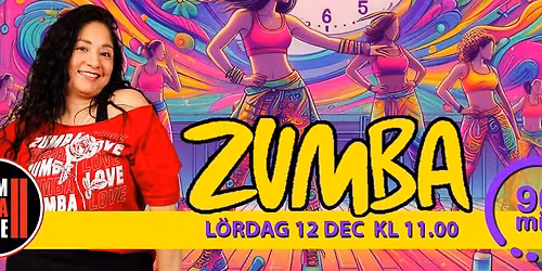 Zumba 90 min med Rocio 12 DEC