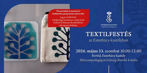 Textilfest\u0151 workshop az Esterh\u00e1zy-kast\u00e9ly falai k\u00f6z\u00f6tt!\ud83d\udd8c\ufe0f\ud83d\udc5d\ud83e\udd0d