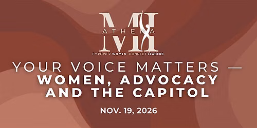 MI ATHENA: Your Voice Matters \u2014 Women, Advocacy and the Capitol