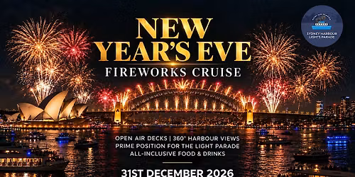 Barefoot Blue | NYE Fireworks Cruise | All Inclusive | Open Air Decks