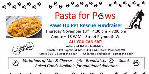 PASTA FOR PAWS
