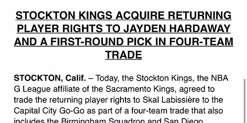 San Diego Clippers vs. Stockton Kings