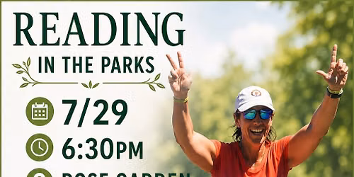 Reading in the Park with Author Susan Carpenito Heard, Woman on the Run