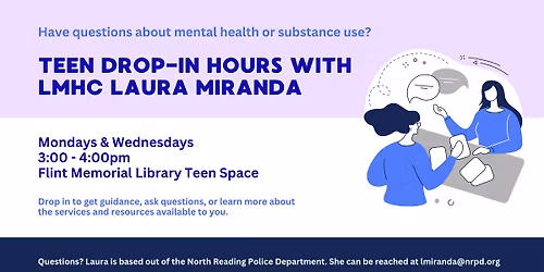 Teen Drop-in Hours with LMHC Laura Miranda