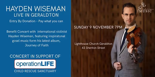 Hayden Wiseman - Benefit Concert for Operation Life