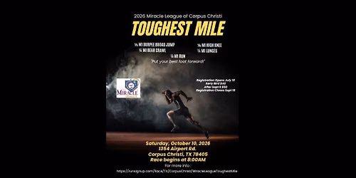 2026 Miracle League Toughest Mile - Registration opens July 10