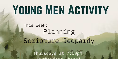 Young Men Activity - Planning Scripture Jeopardy
