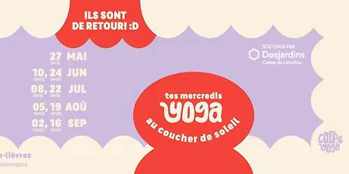 Tes mercredis yoga au coucher de soleil : D
