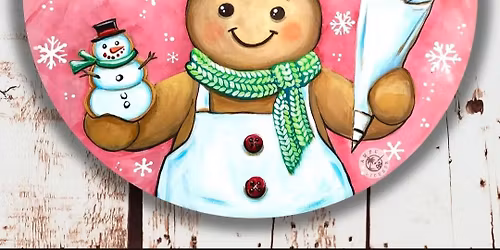 Paint & Sip holiday baking door hangers