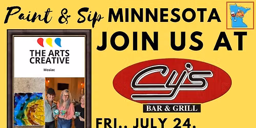 July 24 Stained Glass Mosaic \u2013 Design Your Own Glass Art at Cy's Bar & Grill