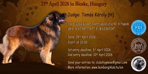 Hungarian Leonberger Specialty Show 2026