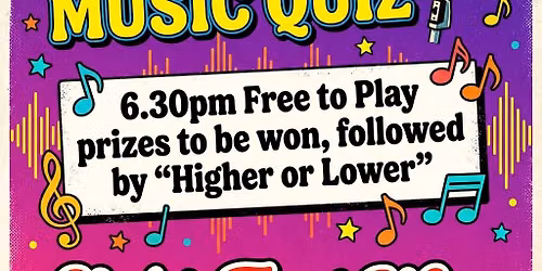 Music Quiz Night & Higher or Lower Game!
