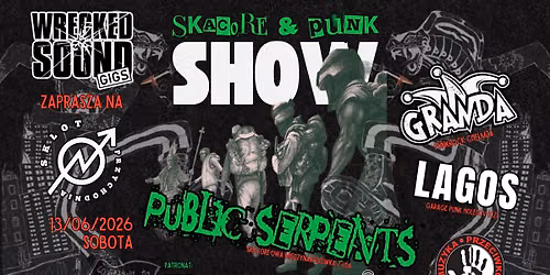 Koncert Warszawa: Public Serpents \/ Granda \/ Lagos \/\/ Przychodnia