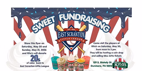 Rita\u2019s & East Scr. Little League Fundraising Weekend