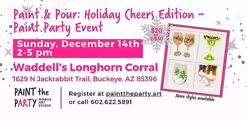 Paint Pour Holiday Cheers Edition Paint Party Event