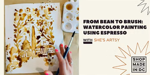 Bean to Brush: Watercolor Painting with Espresso with She's Artsy